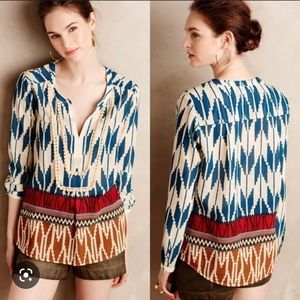 Anthropologie Maeve Rohana Long Sleeve Blouse